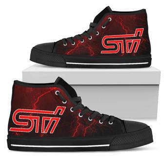 Subaru Sti Thunder High Top Shoes Red | Favorety