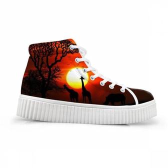 Sunset Animal Printed High Top Shoes - Monsterry DE