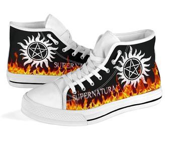 Supernatural Sneakers Fire High Top Shoes Fan High Top Shoes | Favorety AU