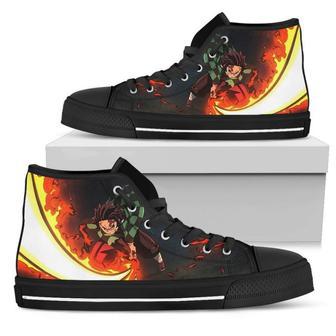 Tanjiro Power Sneakers High Top Shoes Demon Slayer | Favorety UK