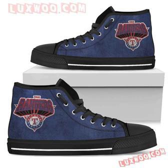 Texas Rangers High Top Shoes Sport Sneakers | Favorety CA