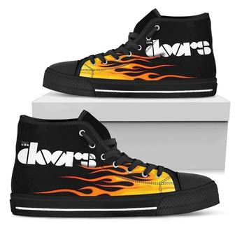 The Doors High Top Shoes Flame Sneakers For Music Fan High Top Shoes - Monsterry DE