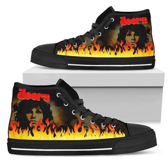 The Doors Sneakers Flame High Top Shoes Music Fan High Top Shoes - Monsterry UK