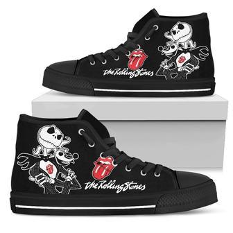 The Rolling Stones Sneakers Jack Skellington High Top Shoes Gift Idea High Top Shoes | Favorety DE