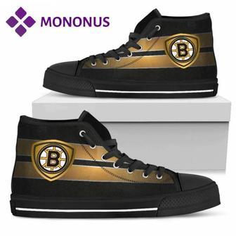 The Shield Boston Bruins High Top Shoes Black | Favorety AU