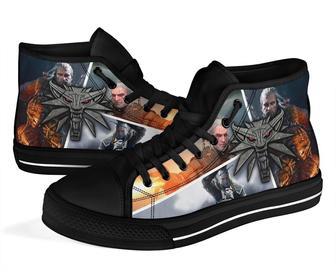 The Witcher Sneakers Wolf Charm High Top Shoes Fan High Top Shoes | Favorety UK