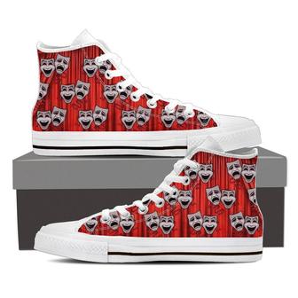 Theater Pattern High Top Shoes Sneakers - Monsterry