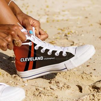 #Thedawgpound Cleveland Fan Canvas High Top Shoes - Monsterry AU