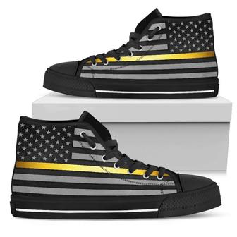 Thin Gold Line Men's High Top Shoes - Monsterry AU