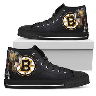 Thor Head Beside Boston Bruins High Top Shoes | Favorety DE