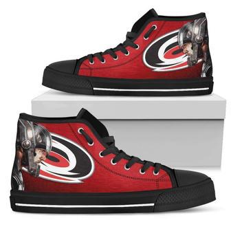 Thor Head Beside Carolina Hurricanes High Top Shoes | Favorety CA