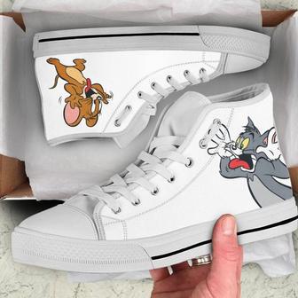 Tom And Jerry Cartoon High Top Shoes | Favorety UK