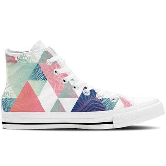 Triangle Art High Top Shoes - Monsterry AU