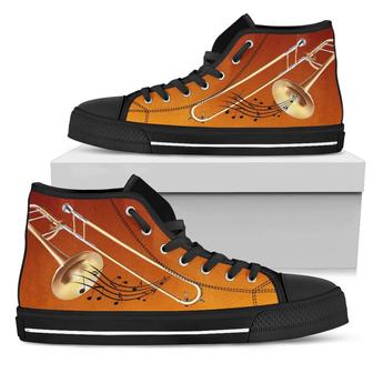 Trombone High Top Shoes Sneakers - Monsterry