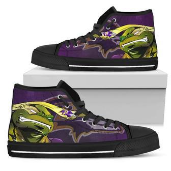 Turtle Baltimore Ravens Ninja High Top Shoes | Favorety CA