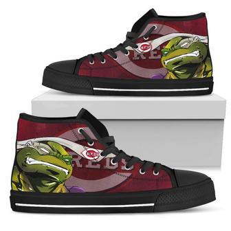 Turtle Cincinnati Reds Ninja High Top Shoes | Favorety UK