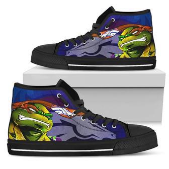 Turtle Denver Broncos Ninja High Top Shoes | Favorety CA