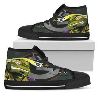 Turtle Green Bay Packers Ninja High Top Shoes | Favorety CA