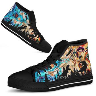 Ufo Dinosaurs High Top Shoes - Monsterry