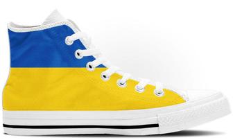Ukraine High Tops Canvas Shoes - Monsterry