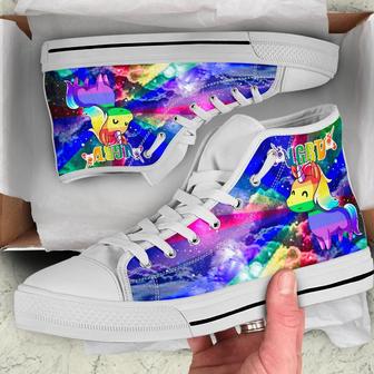 Unicorn LGBT Colorful High Top Shoes - Monsterry