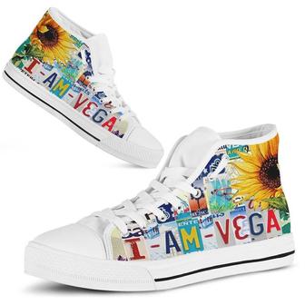 Vega License Plate High Top Shoes - Monsterry UK