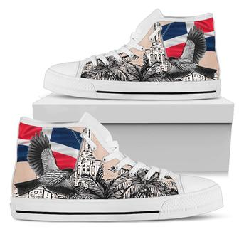 Vintage Symbols Dominican Flag High Top Shoes Sneakers - Monsterry AU