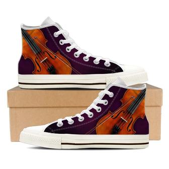 Violin High Top Shoes Sneakers - Monsterry