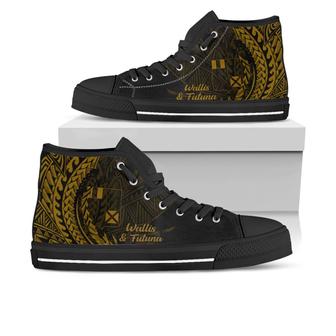 Wallis And Futuna High Top Shoes - Wings Style - Monsterry