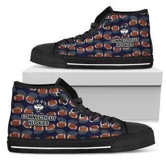 Wave Of Ball Connecticut Huskies High Top Shoes - Monsterry AU