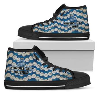 Wave Of Ball Kansas City Royals High Top Shoes - Monsterry