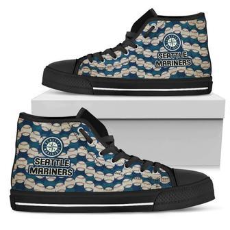 Wave Of Ball Seattle Mariners High Top Shoes | Favorety