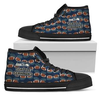 Wave Of Ball Seattle Seahawks High Top Shoes | Favorety CA