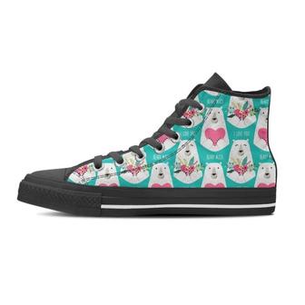 White Mama Bear Men's High Top Shoes - Monsterry