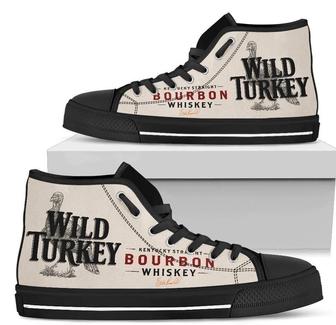 Wild Turkey Shoes High Top Canvas For Whiskey Lover High Top Shoes - Monsterry UK
