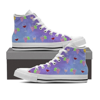 Wine Lovers High Top Shoes - Monsterry