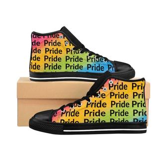 Women'S Hightop Lgbtq Pride Sneakers, Cute Rainbow Pride Shoes, High Quality Pride Fashion High - Monsterry UK
