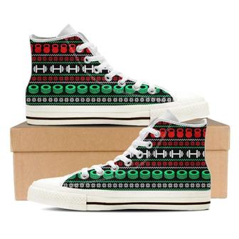 Workout Ugly Christmas High Top Shoes Sneakers - Monsterry UK