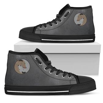 Yin Yang Style Greyhound High Top Shoes - Monsterry