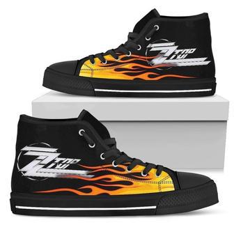 Zz Top High Top Shoes Flame Sneakers For Music Fan High Top Shoes | Favorety CA