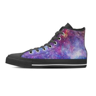 Abstract Starfield Galaxy Space Women's High Top Shoes - Monsterry