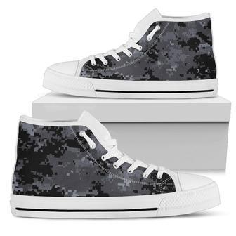 Acu Digital Black Camouflage Women High Top Shoes | Favorety AU