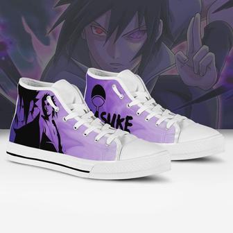 Akatsuki Cloud Naruto Anime For Man And Women Custom Canvas High Top Shoes - Monsterry UK