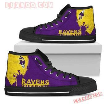 Alien Movie Baltimore Ravens High Top Shoes Sport Sneakers | Favorety DE