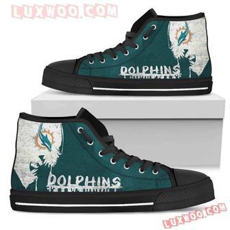 Alien Movie Miami Dolphins High Top Shoes Sport Sneakers | Favorety CA