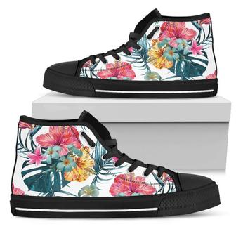 Aloha Hawaii Floral Pattern Print Women's High Top Shoes - Monsterry