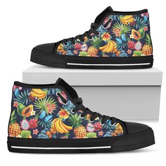 Aloha Tropical Fruits Pattern Print Women's High Top Shoes - Monsterry