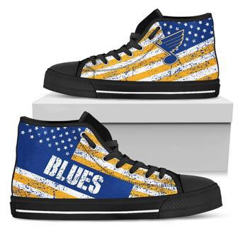 America Flag Italic Vintage Style St. Louis Blues High Top Shoes | Favorety AU