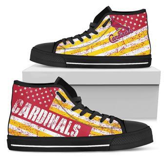 America Flag Italic Vintage Style St Louis Cardinals High Top Shoes | Favorety DE