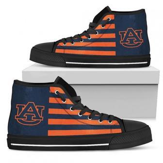 American Flag Auburn Tigers High Top Shoes | Favorety AU